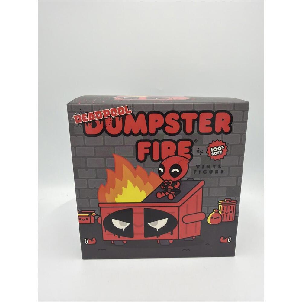 100% Soft Deadpool Dumpster Fire Vinyl Figure Marvel New Collectible DF-096